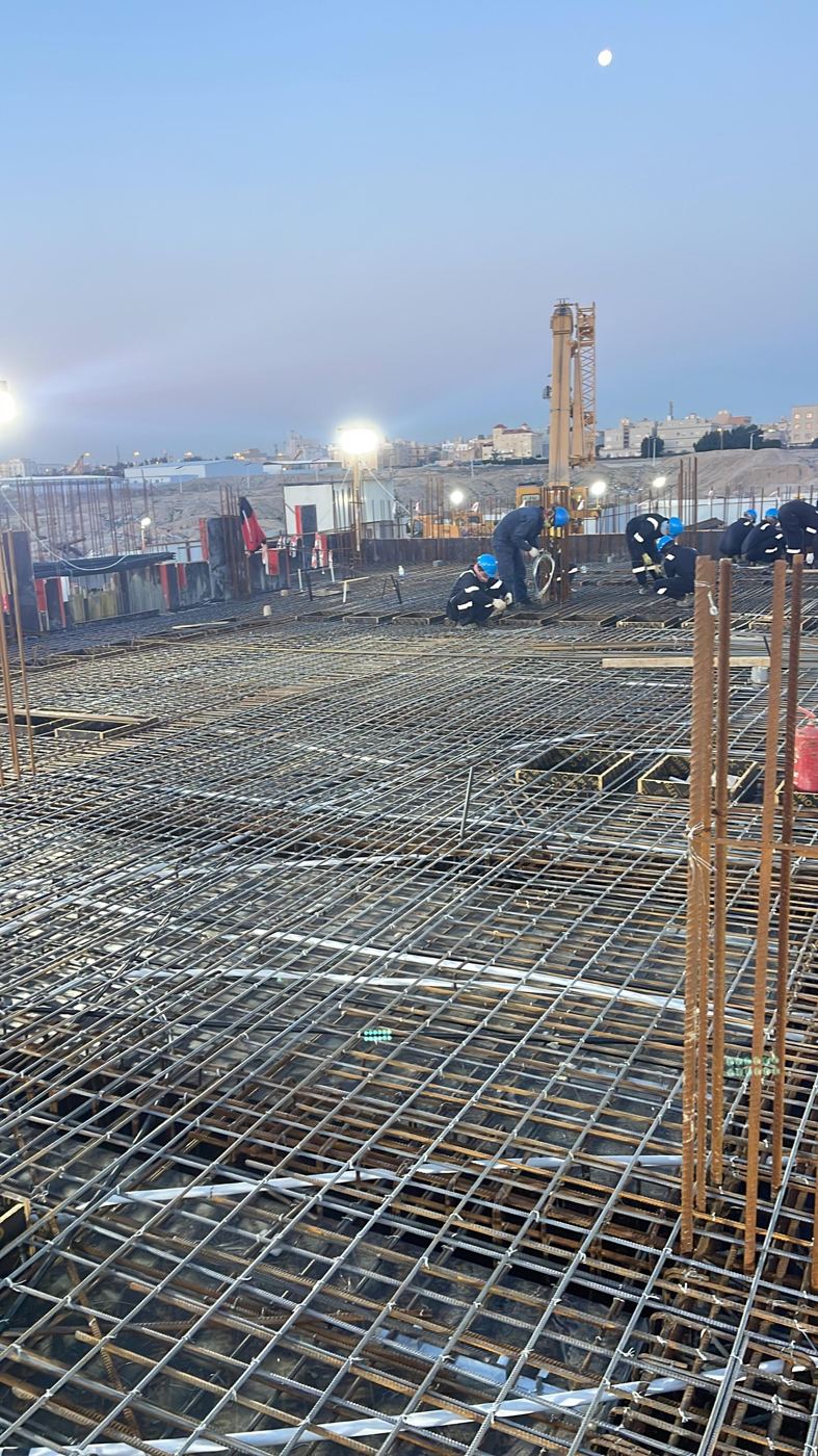 Night-shift slab works