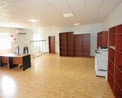 Temporary site office interior