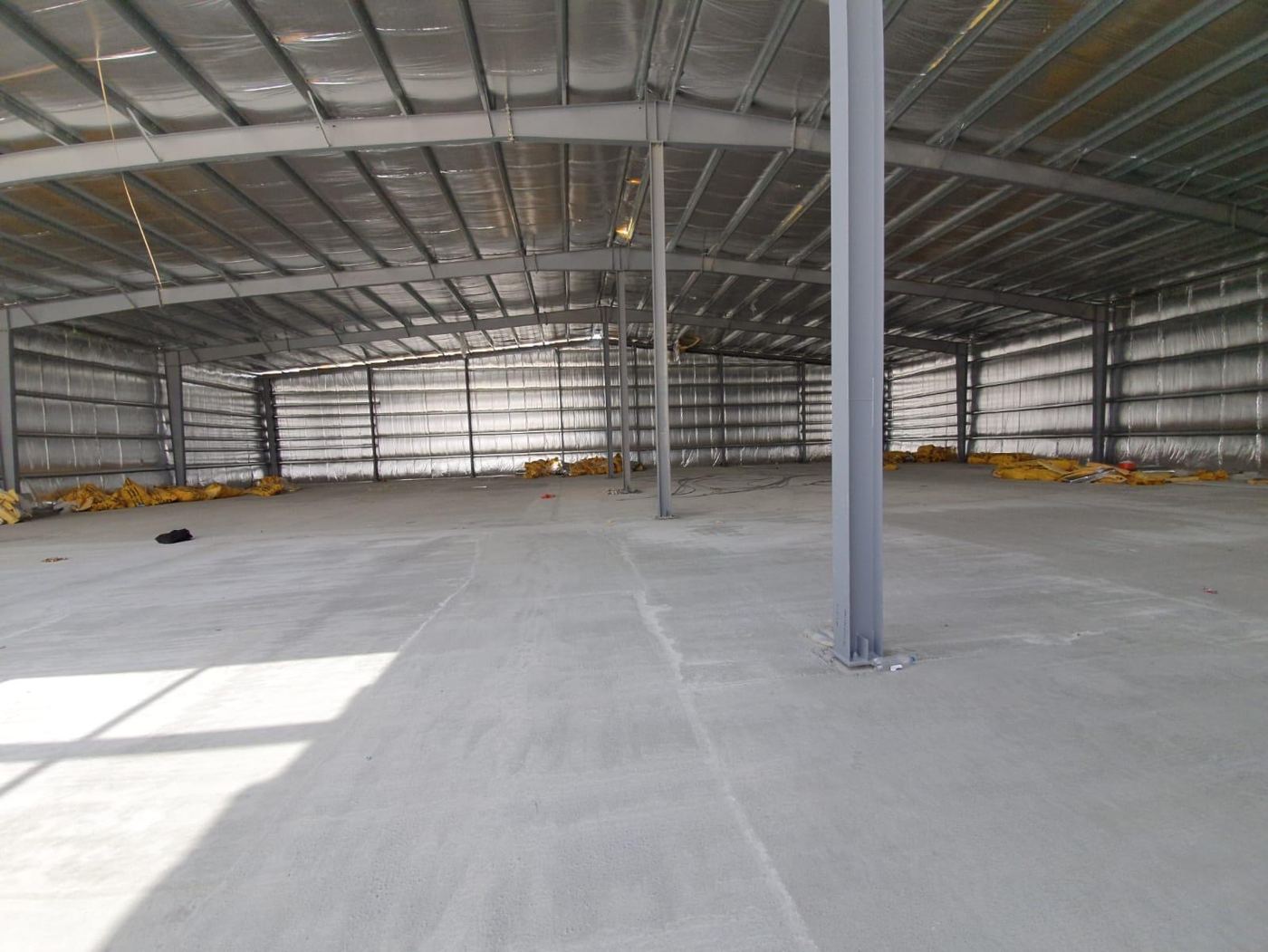 Completed steel warehouse